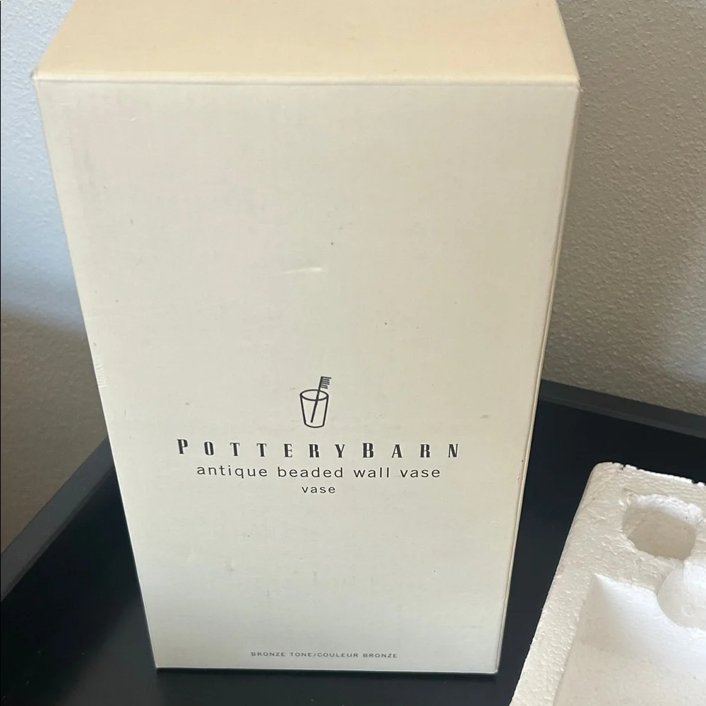 Pottery Barn NIB Antique Beaded Wall Vase - Picture 1 of 6
